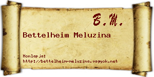 Bettelheim Meluzina névjegykártya